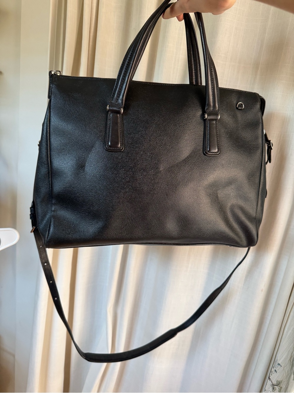 TUMI Sinclair Nina Commuter Briefcase Black Leather